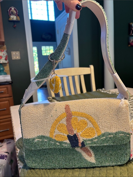 Handbags - NWT Beaded Sea Dive Lemon Viral Statement Bag with Lemon Charm Made in India